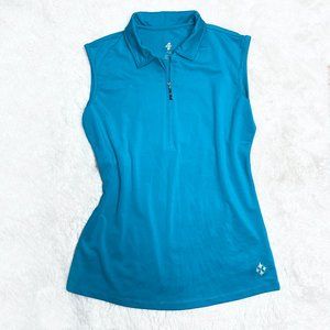 JoFit Sleeveless Blue Golf Polo | Small